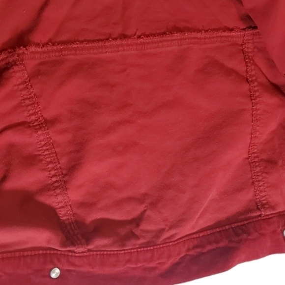 CLASH micro jacket Y2K dark red corduroy M - Picture 6 of 7